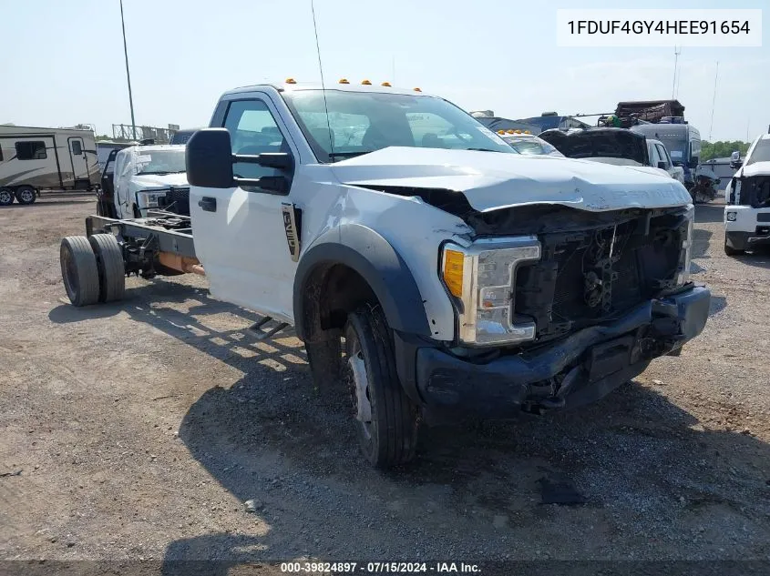 1FDUF4GY4HEE91654 2017 Ford F-450 Chassis Xl