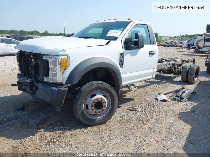 1FDUF4GY4HEE91654 2017 Ford F-450 Chassis Xl