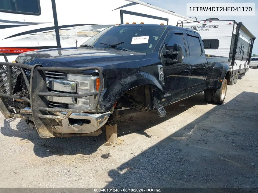 1FT8W4DT2HED41170 2017 Ford F-450 Lariat