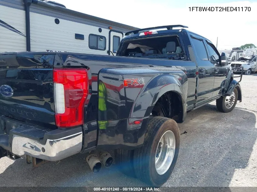 1FT8W4DT2HED41170 2017 Ford F-450 Lariat