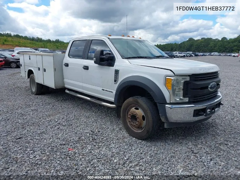 2017 Ford F450 Super Duty VIN: 1FD0W4GT1HEB37772 Lot: 40424093