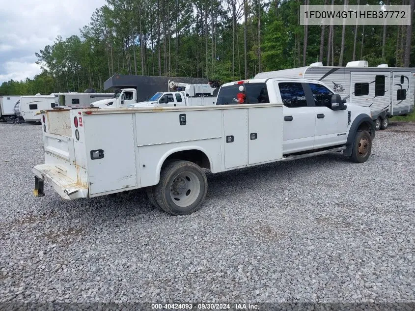 2017 Ford F450 Super Duty VIN: 1FD0W4GT1HEB37772 Lot: 40424093