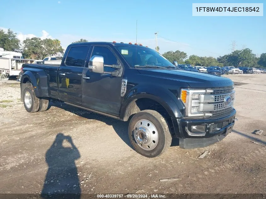 1FT8W4DT4JEC18542 2018 Ford F-450 Platinum