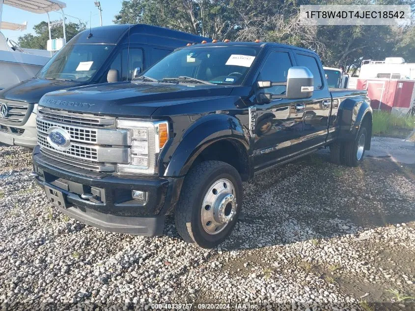 2018 Ford F-450 Platinum VIN: 1FT8W4DT4JEC18542 Lot: 40339757