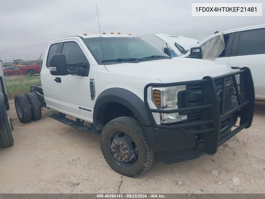 2019 Ford F450 Super Duty VIN: 1FD0X4HT0KEF21481 Lot: 40398141