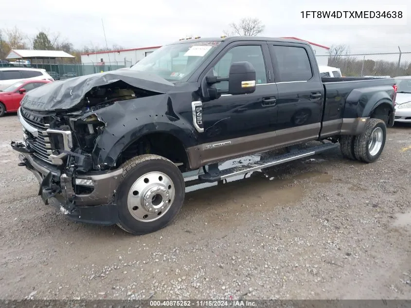 2021 Ford F-450 King Ranch VIN: 1FT8W4DTXMED34638 Lot: 40875252