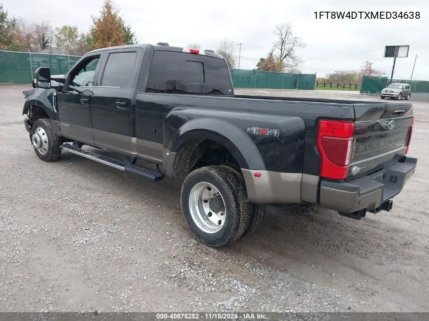 2021 Ford F-450 King Ranch VIN: 1FT8W4DTXMED34638 Lot: 40875252