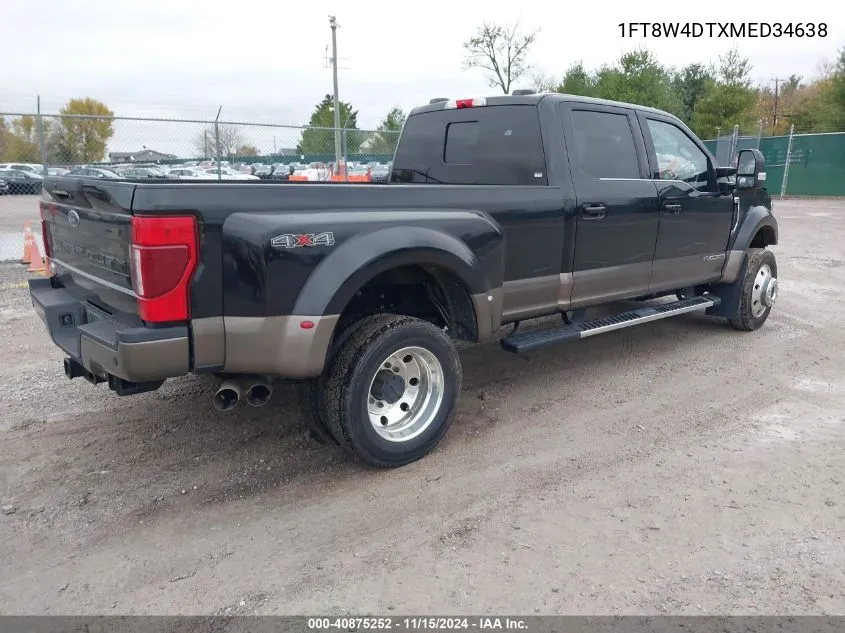 2021 Ford F-450 King Ranch VIN: 1FT8W4DTXMED34638 Lot: 40875252