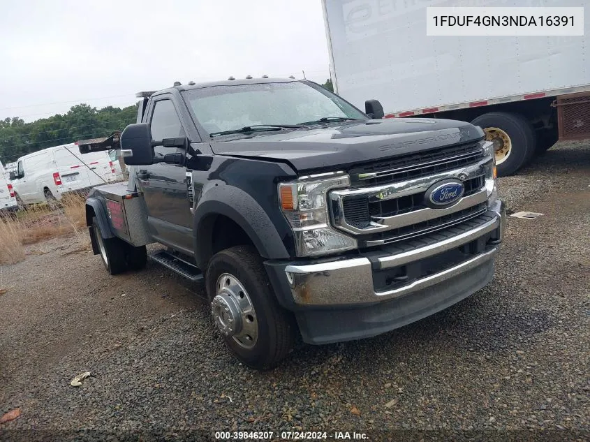 2022 Ford F-450 Chassis Xlt VIN: 1FDUF4GN3NDA16391 Lot: 39846207