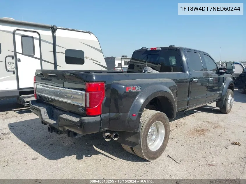 2022 Ford F-450 Limited VIN: 1FT8W4DT7NED60244 Lot: 40510255