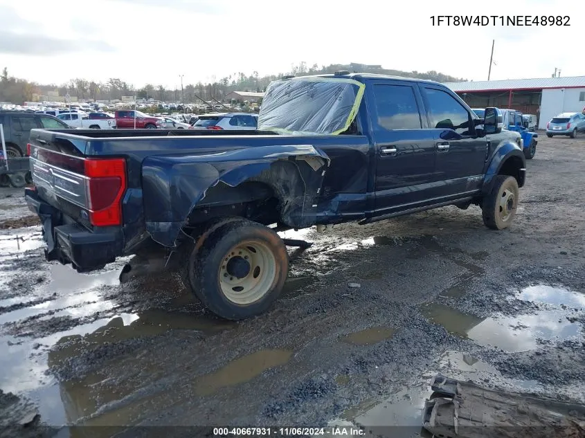 2022 Ford F-450 King Ranch VIN: 1FT8W4DT1NEE48982 Lot: 40667931