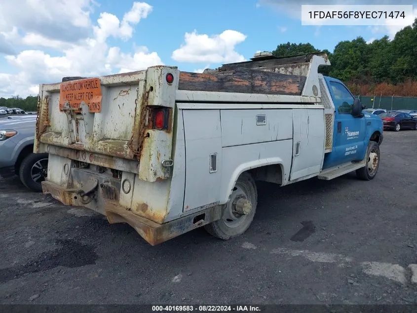 2000 Ford F-550 Lariat/Xl/Xlt VIN: 1FDAF56F8YEC71474 Lot: 40169583