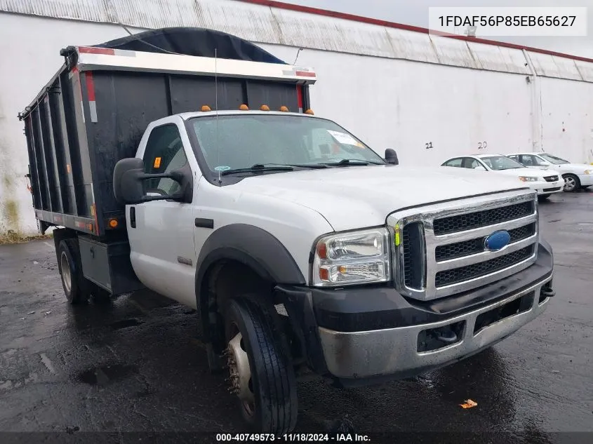 2005 Ford F550 Super Duty VIN: 1FDAF56P85EB65627 Lot: 40749573