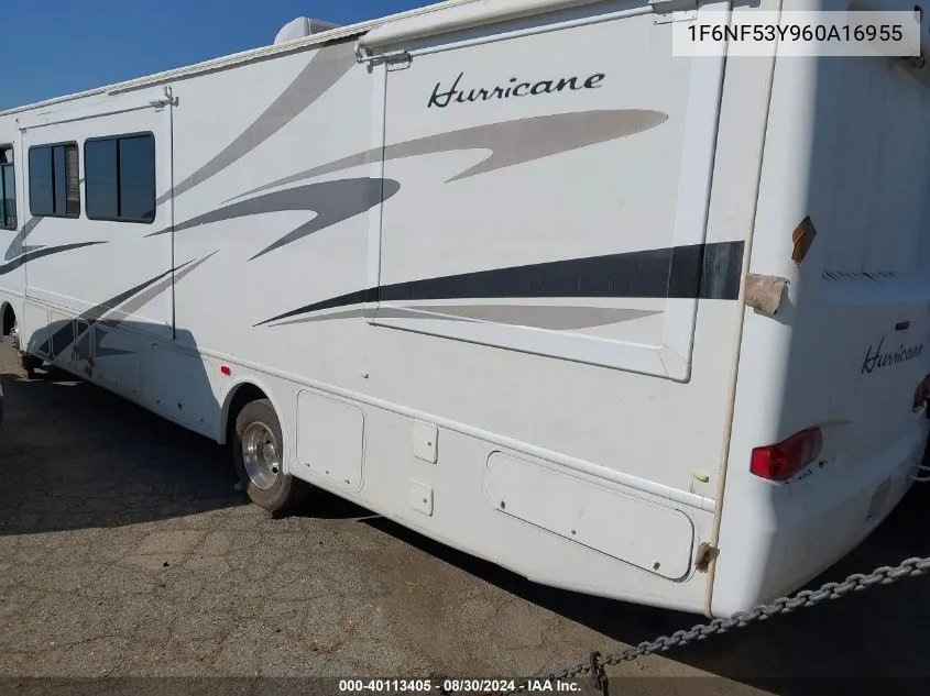 2006 Hurricane Motor Home VIN: 1F6NF53Y960A16955 Lot: 40113405