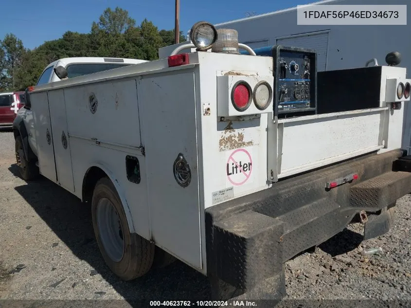 2006 Ford F550 Super Duty VIN: 1FDAF56P46ED34673 Lot: 40623762