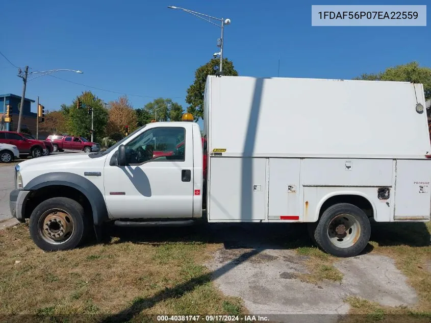 2007 Ford F550 Super Duty VIN: 1FDAF56P07EA22559 Lot: 40381747