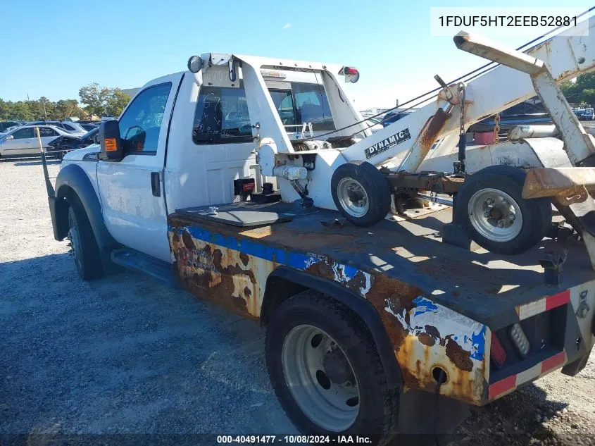 2014 Ford F550 Super Duty VIN: 1FDUF5HT2EEB52881 Lot: 40491477