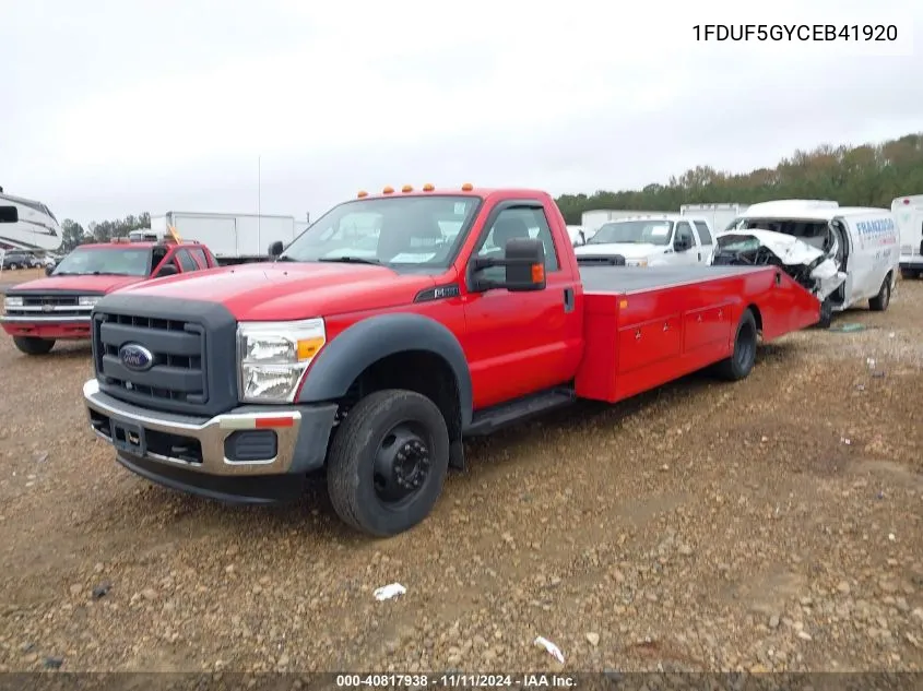 2014 Ford F550 Xl/Xlt VIN: 1FDUF5GYCEB41920 Lot: 40817938