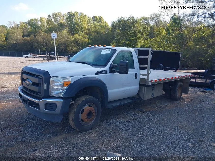 2015 Ford F550 Super Duty VIN: 1FDGF5GYBFEC23437 Lot: 40449714