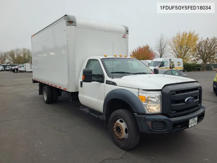 2015 Ford F550 Super Duty VIN: 1FDUF5GY5FED18034 Lot: 40731316