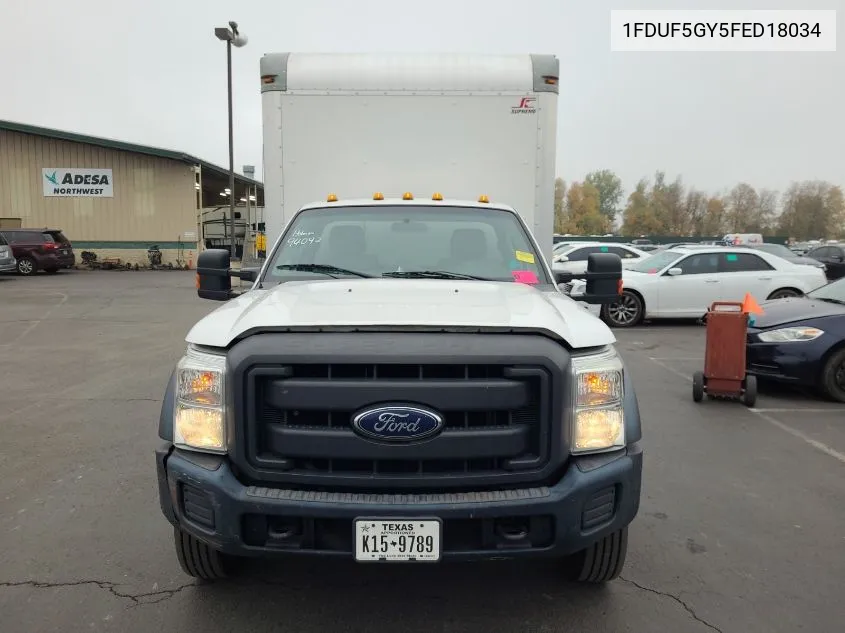 2015 Ford F550 Super Duty VIN: 1FDUF5GY5FED18034 Lot: 40731316