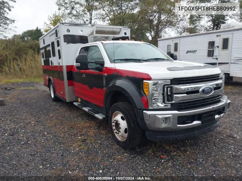 2017 Ford F-550 Chassis Xlt VIN: 1FD0X5HT8HEB80992 Lot: 40535064