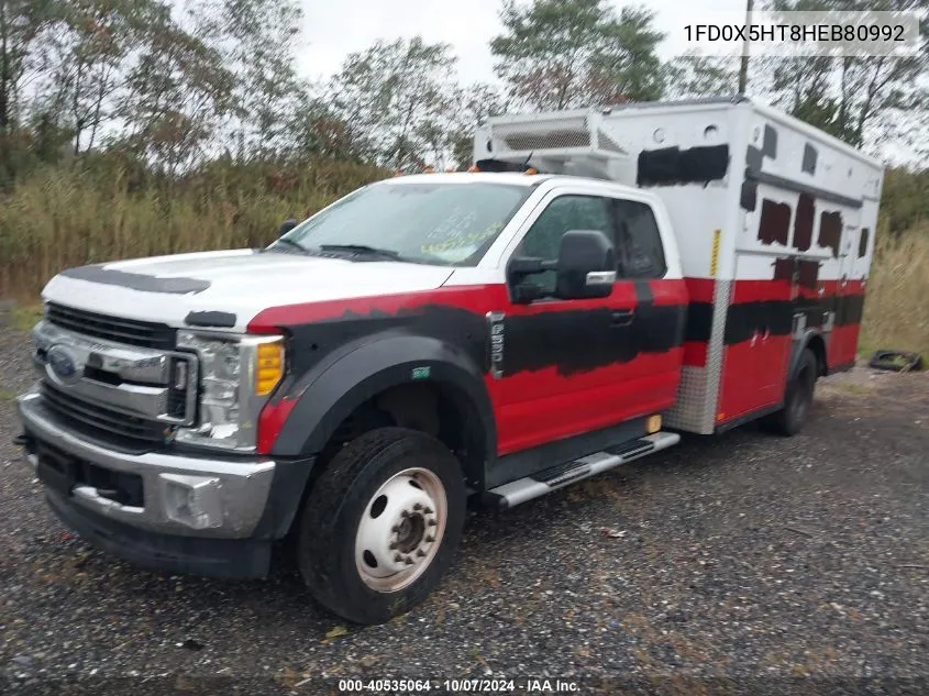 2017 Ford F-550 Chassis Xlt VIN: 1FD0X5HT8HEB80992 Lot: 40535064