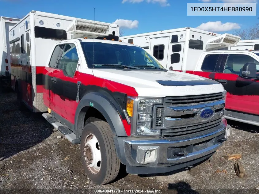 2017 Ford F-550 Chassis Xlt VIN: 1FD0X5HT4HEB80990 Lot: 40841773