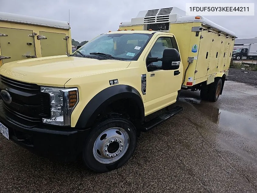 2019 Ford F-550 Chassis Xl VIN: 1FDUF5GY3KEE44211 Lot: 40589065