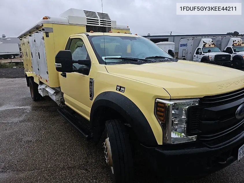 2019 Ford F-550 Chassis Xl VIN: 1FDUF5GY3KEE44211 Lot: 40589065