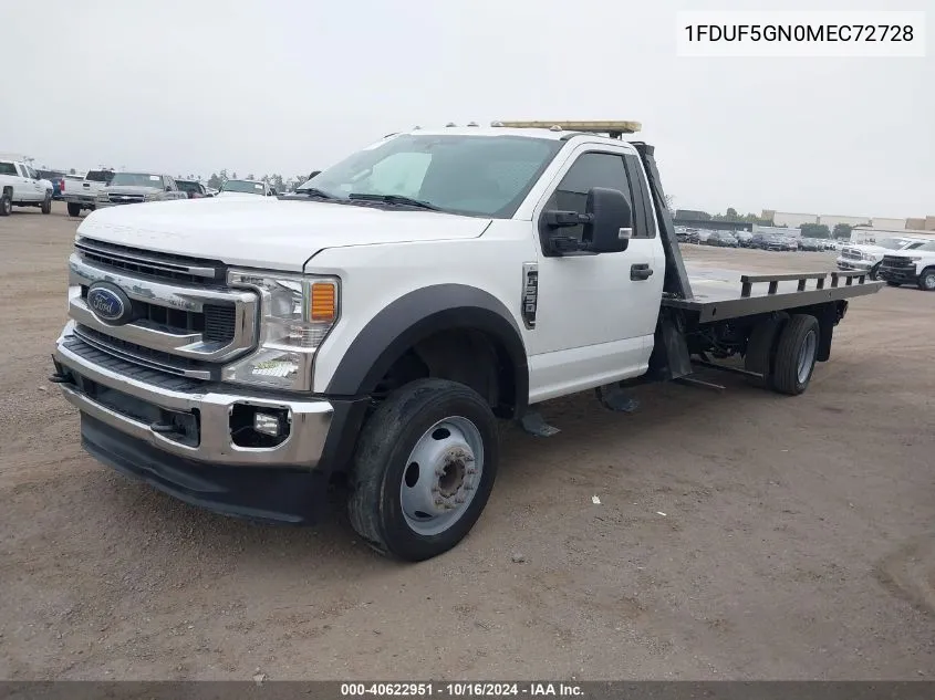 2021 Ford F-550 Chassis Xl VIN: 1FDUF5GN0MEC72728 Lot: 40622951