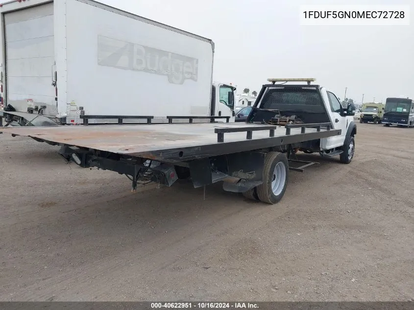 2021 Ford F-550 Chassis Xl VIN: 1FDUF5GN0MEC72728 Lot: 40622951