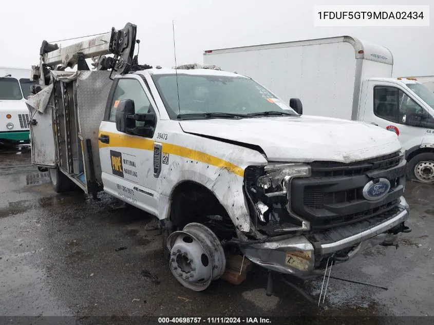 2021 Ford F-550 Chassis Xl VIN: 1FDUF5GT9MDA02434 Lot: 40698757