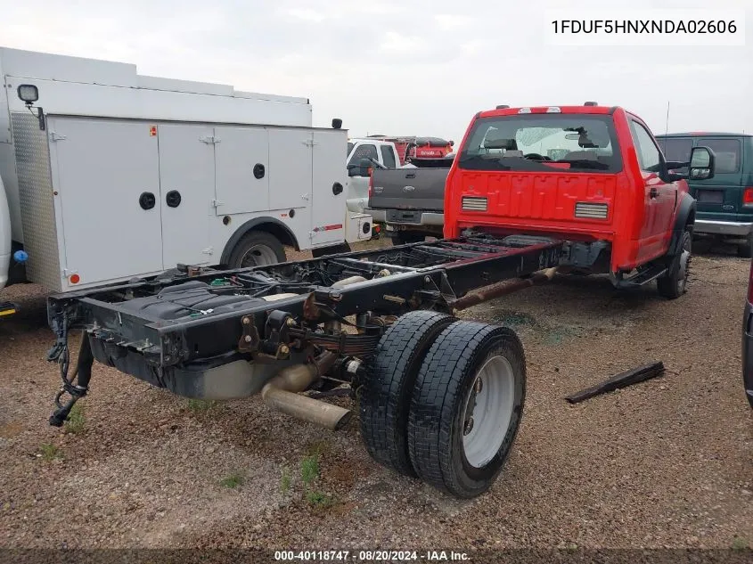 2022 Ford F-550 Chassis Xl VIN: 1FDUF5HNXNDA02606 Lot: 40118747