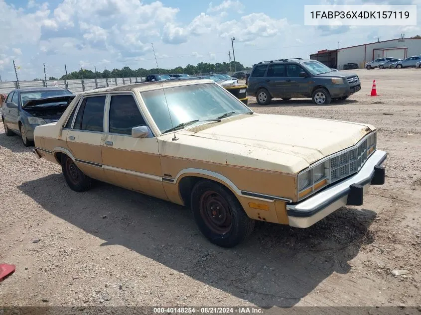 1983 Ford Fairmont Futura VIN: 1FABP36X4DK157119 Lot: 40148254