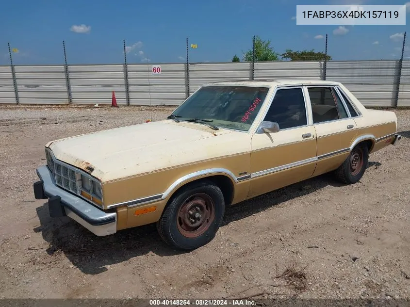 1983 Ford Fairmont Futura VIN: 1FABP36X4DK157119 Lot: 40148254