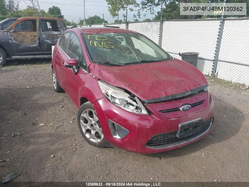 2011 Ford Fiesta Ses VIN: 3FADP4FJ4BM120362 Lot: 12069632