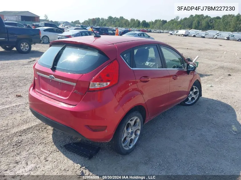 2011 Ford Fiesta Ses VIN: 3FADP4FJ7BM227230 Lot: 12086509