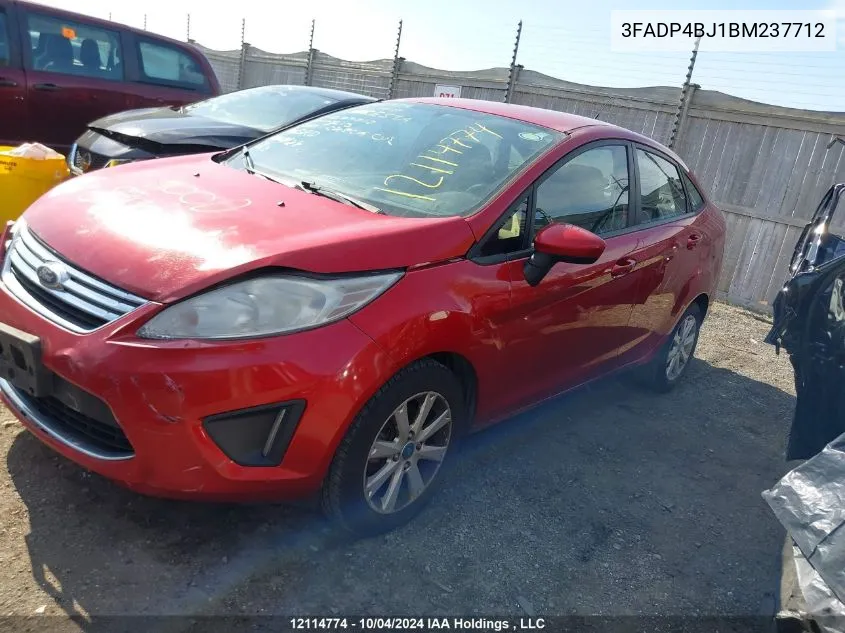 2011 Ford Fiesta VIN: 3FADP4BJ1BM237712 Lot: 12114774