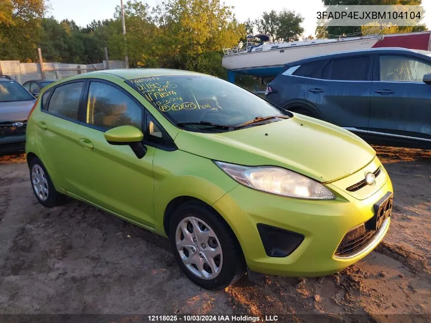 2011 Ford Fiesta Se VIN: 3FADP4EJXBM104104 Lot: 12118025