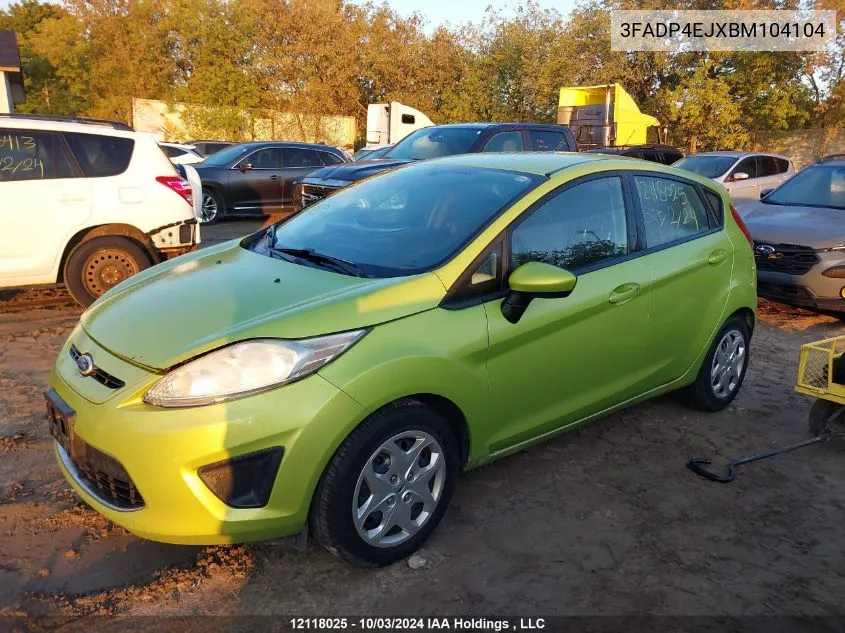 2011 Ford Fiesta Se VIN: 3FADP4EJXBM104104 Lot: 12118025