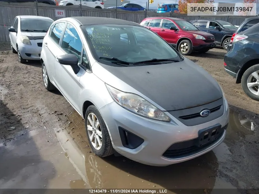 2011 Ford Fiesta Se VIN: 3FADP4EJ0BM139847 Lot: 12143479