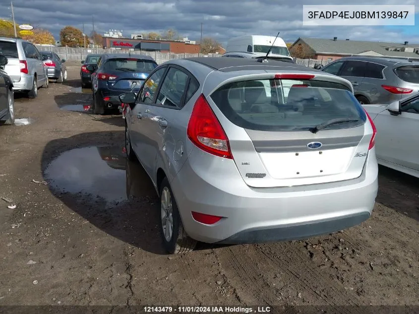 2011 Ford Fiesta Se VIN: 3FADP4EJ0BM139847 Lot: 12143479