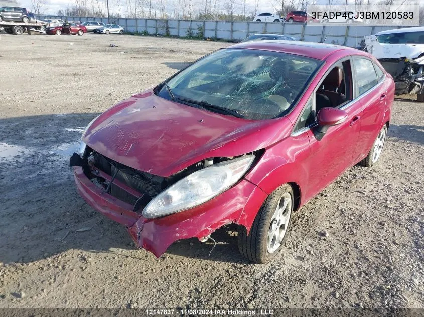 2011 Ford Fiesta Sel VIN: 3FADP4CJ3BM120583 Lot: 12147837