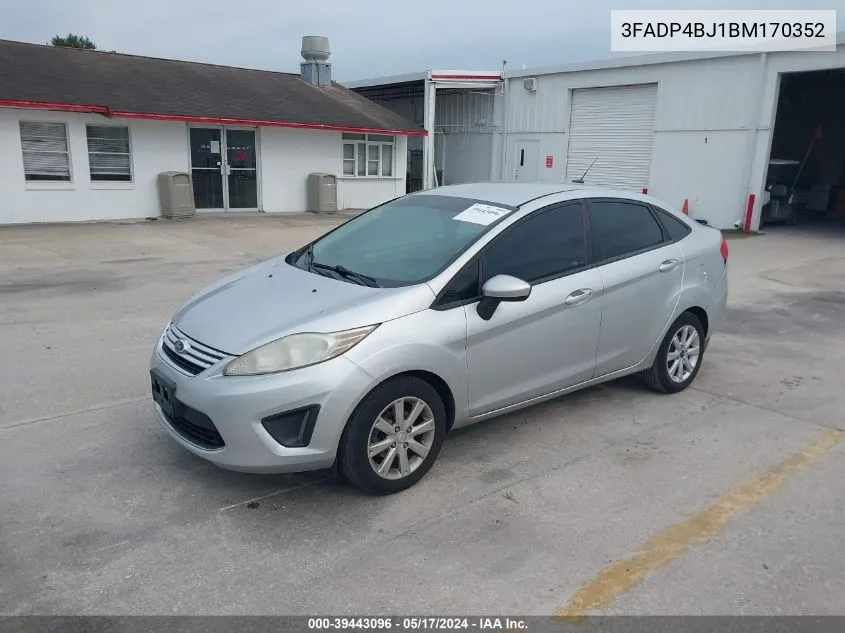 2011 Ford Fiesta Se VIN: 3FADP4BJ1BM170352 Lot: 39443096