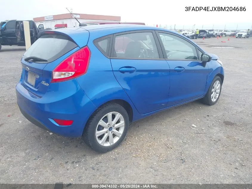 2011 Ford Fiesta Se VIN: 3FADP4EJXBM204686 Lot: 39474332