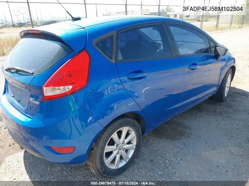 2011 Ford Fiesta Se VIN: 3FADP4EJ5BM102504 Lot: 39879475