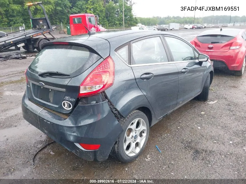 2011 Ford Fiesta Ses VIN: 3FADP4FJXBM169551 Lot: 39902616