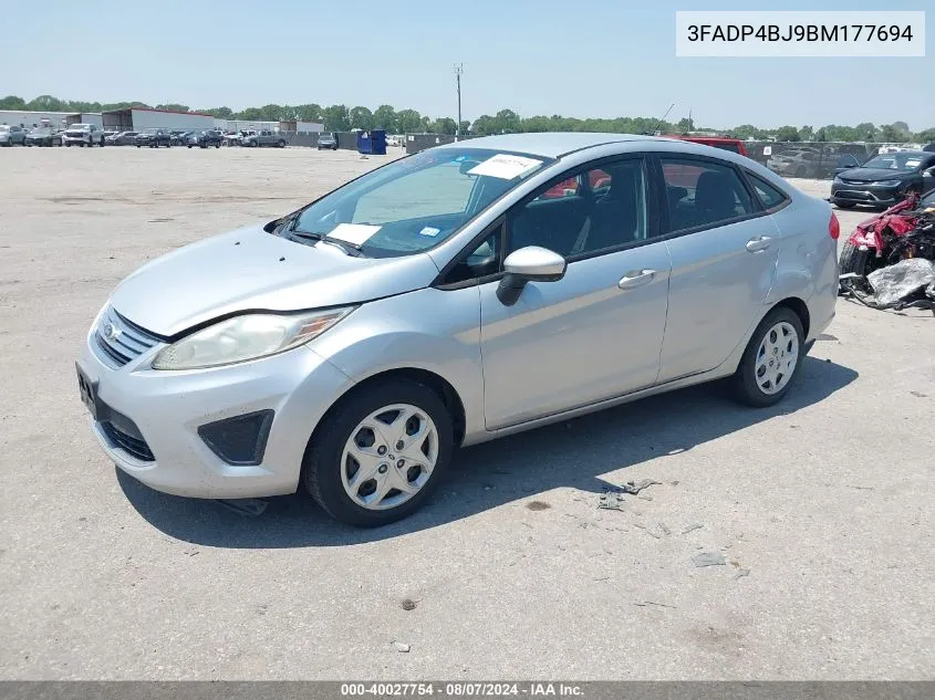 2011 Ford Fiesta Se VIN: 3FADP4BJ9BM177694 Lot: 40027754