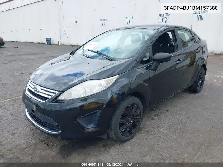 2011 Ford Fiesta Se VIN: 3FADP4BJ1BM157388 Lot: 40071619